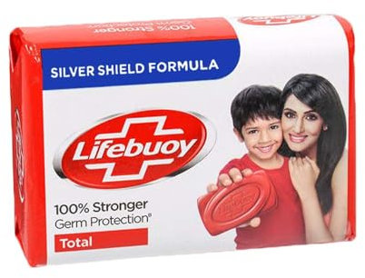Generic Lifebuoy Soap Bar 120g - Total Germ Protection with Refreshing Fragrance For Body Wash & For Every day Bath (Pack of 1)