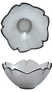 Schüsseln für die Küche, Glasschüssel, Obst, Gemüse, Salat, Dessertschalen, schicke Snack-Teller, Geschirr für Küchenzubereitung, Dessert, Dips, Süßigkeitengerichte für Snacks, Desserts (Farbe: H)