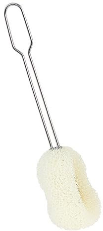 COLLBATH Replaceable Sponge Bottle Brush Kitchen Cleaning Tool Long Handle Water Cup Brush for Glass and Feeding Bottle Washing