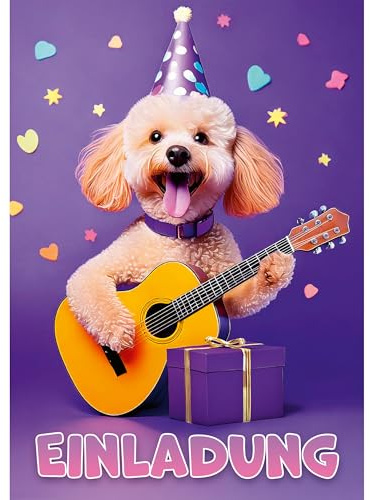 Moosthaler Hund Einladungskarten Kindergeburtstag Mädchen | Pudel Fans, Kindergeburtstag, Einladungskarten