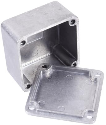 Stompbox Poliert Gitarrenpedale für Aluminium Gehäuse Silber | Selbstgemacht Gitarren Effektpedal, Glatte Oberfläche ohne Grate, keine Scharfen Kanten, Leicht zu Verwenden