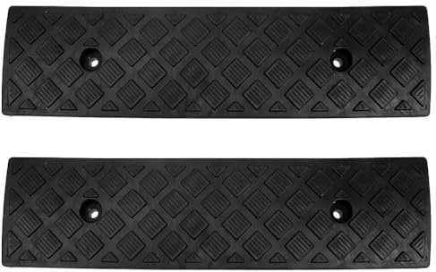 WEKADRIN 2pièces Rampes De Seuil Caoutchouc De Rampes Antidérapantes pour Voiture Et Adaptées Aux Trottoirs Et Entrées De Garage Design Résistant Aux Chocs