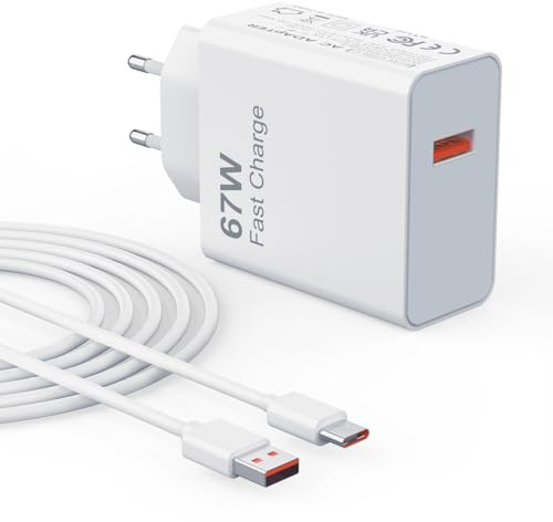 67 W USB C snabb turbo-laddare för Xiaomi Redmi med 6A typ C-kabel 1 m | För Xiaomi 15 14 13T 12 Pro Ultra Lite 12X, Redmi Note 13 12 11Pro 11S 10 Mi 11 Ultra Poco X4 X5 X6 F3 F4 M5S