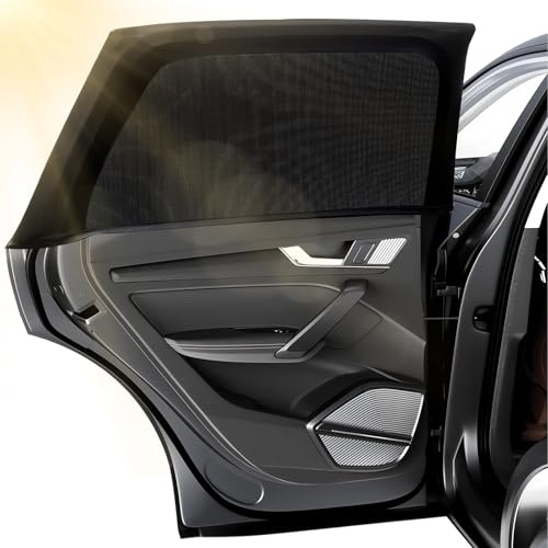 Parasol Coche Lateral,4 Pcs Parasol De Coche,De Coche para Ventana Lateral Trasera,para NiñOs Y Mascotas, Sombrilla Universal con ProteccióN UV,ComúN A La MayoríA De Los Coches