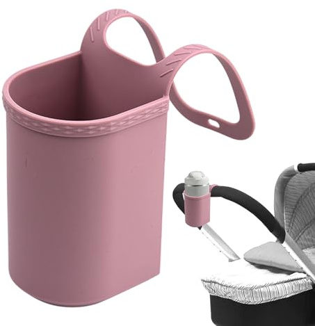 Portavasos para cochecito, portavasos para silla de ruedas - Portavasos de silicona de gran capacidad | Organizador de tazas antideslizante, portabotellas que ahorra espacio para cochecito, fa