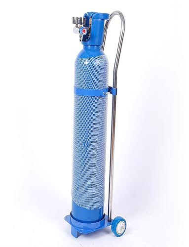 Generisch 20L Sauerstoffflaschengestell mit Rädern, Mobiler Gasflaschenwagen, Rollhalter für Sauerstoffflaschen, Tragbarer Gasflaschenständer, Sichere Transportlösung für Sauerstoffflaschen