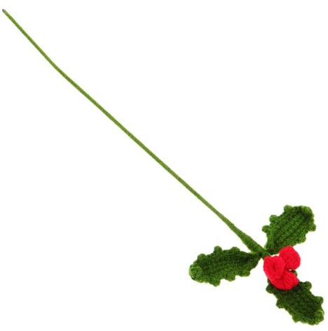 TOGEVAL Bouquet Artigianale di Fiori di Natale, Rosso, Filo e Ferro