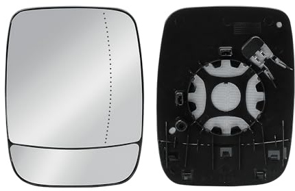 Ricambio destro lato passeggero specchietto retrovisore esterno vetro riscaldato con piastra posteriore vetro specchio per Renault Trafic Nissan NV300 Opel Vivaro Fiat Talento 2014-2022