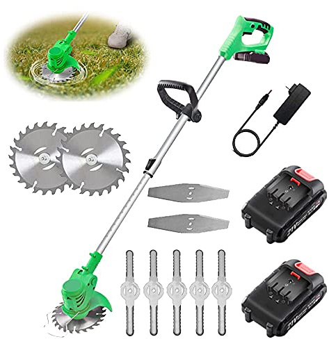 Coupe-Herbe à Batterie, Coupe-Bordures électrique sans Fil, Coupe-Bordures portatif à roulettes, Coupe-Herbe sans Fil