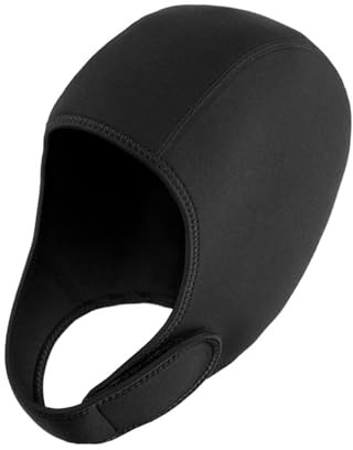 Swimming Cap For Men, Neoprene Diving Hood Swim Cap Diving Hood Swim Gear Dive Gear Neoprene (Black)