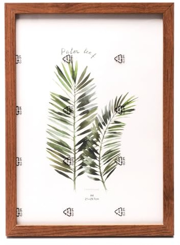 A4 Picture Frames- Premium Single Wooden Photo Frame for Wall Display | Standard A4 Photo Frame for Family Photos | Available in Black, White and Wood Finishes (Beech wood, 8X12)