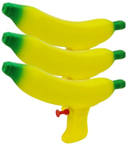 Grtheenumb Wasserspielzeug, Wasserpistolen für Kinder, 3 Stück, lustige bananenförmige Pistole, 6–8 m, auslaufsicher, einfaches Nachfüllen, Sommerspielzeug für Pool, Strand, Hinterhof