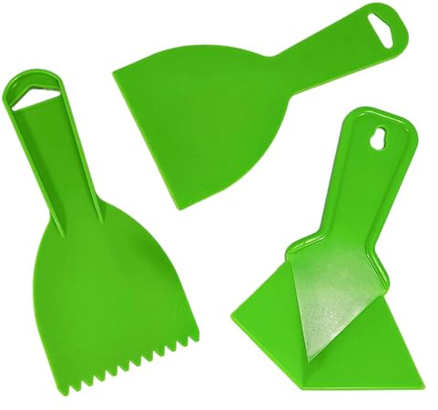 Set di 3 strumenti professionali per raschiare il mastice e spatola angolare per la rimozione della carta da parati e la decorazione della pittura strumenti di grandi dimensioni