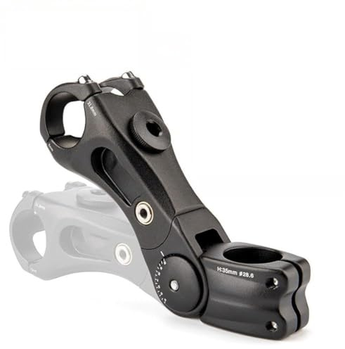Gettimore Attacco manubrio regolabile 60 Rise per bicicletta ed eBike, in lega di alluminio con molla ammortizzante, colore nero