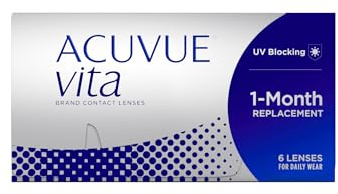ACUVUE Vita Monatskontaktlinsen mit komfortablem Tragegefühl – Den ganzen Monat lang – -1,5 dpt & BC 8.8 – Mit UV Schutz & durchgängig hohem Feuchtigkeitsgehalt – 6 Linsen