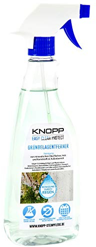 KNOPP Grünbelagentferner, Effizientes Spray zum Entfernen von Algen und Grünbelag, ideal auch für Holz und Kunststoff, gebrauchsfertig, 500ml