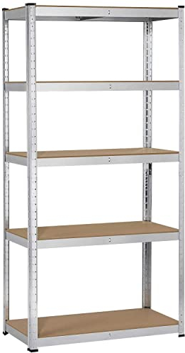 Yaheetech Lagerregal 180x90x40 cm Kellerregal 5 Ebenen Steckregal Werkstattregal Schwerlastregal Metallregal Garagenregal verzinkt 875kg