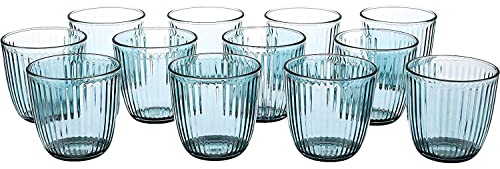 Bormioli Rocco 580502M04121990 Line - Vaso de agua (12 unidades), color azul