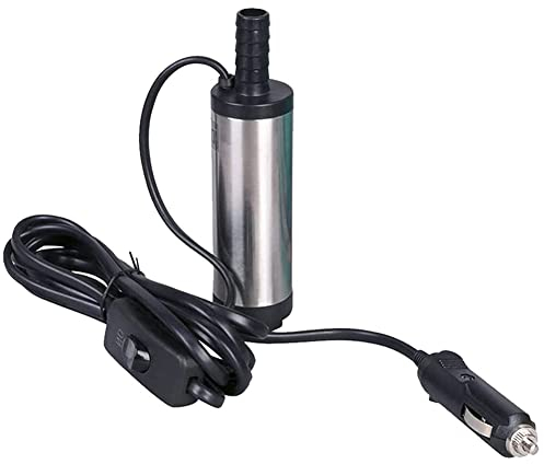 Kingkindsun, Pompa sommergibile da 12 V, 38 mm, per auto, gasolio, carburante, pompa di recupero, cavo 3 m, con presa accendisigari per auto, SUV