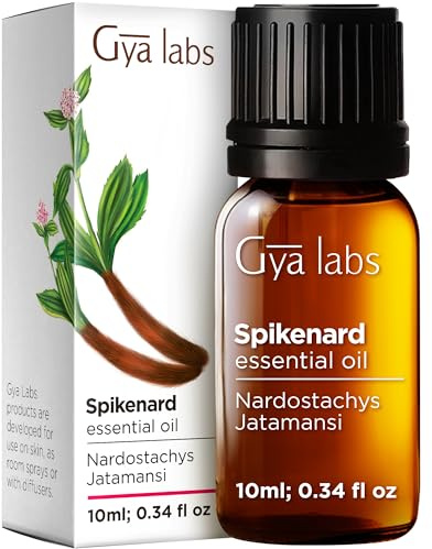 Gya Labs Ätherisches Spikenard Öl für Diffusor - 100% Reines Natürliches Spikenard Öl für Aromatherapie, Haut, Kerzen, Seifen - Warm, Würzig und Doch Süßer Duft (10ml)