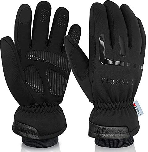 FIDESTE -40°F Wasserdicht Winter Thermo Handschuhe– 3M Thinsulate Touch Screen Warme Handschuhe – zum Radfahren, Reiten, Laufen, für Outdoor-Sport – für Frauen und Männer