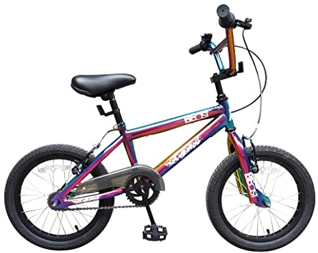 XN Beast 16 Kids Freestyle BMX Bike - Neo Chrome Jet Fuel