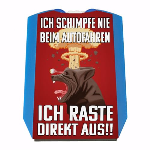 speecheese Gestresste Katze Parkscheibe mit witzigem Spruch und 2 Einkaufswagenchips Geschenk für Autofahrer die viel fluchen oder als lustige Geschenkidee zum Führerschein