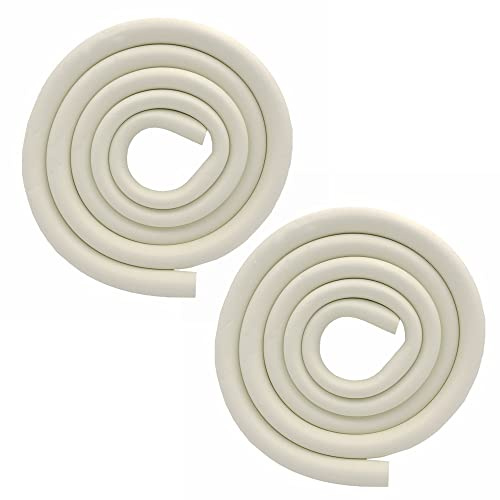 M2cbridge U-förmiger extra dicker Kantenschutz für Möbel und Tische, Schaumstoff, Baby-Sicherheitsschutz, 1,8 m (gebrochenes Weiß (2 m x 2)