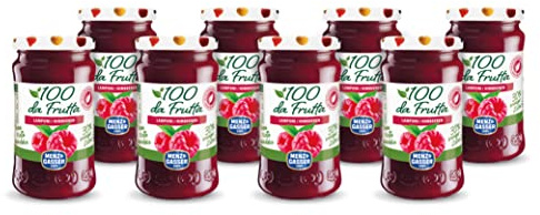 Menz&Gasser, Composta di Lamponi 100Dafrutta, 100% Frutta IQF di Alta Qualità, Lavorata con Passione in Trentino-Südtirol, Senza Glutine, Vegan, 4 Vasi x 240 g