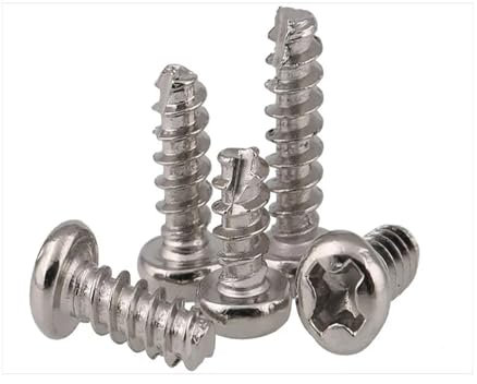 ARICCI Selbstschneidende Rundkopfschrauben mit Schlitz M2 M2,3 M2,6 M3 M3 * 6 mm Schrauben PT-Schrauben (Color : A, Size : M2.6X10 500pcs)