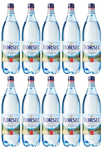 Borsec Sparkling Water 1.5l | Carbonated Water | Romanian Water Romanesc (10 Pack, Sparkling water)