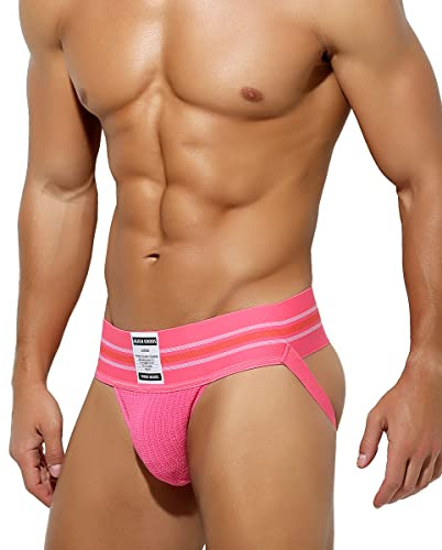 Mauro Kane Jockstrap Männer Suspensorium Herren Athletic Supporter, S~3XL | Atmungsaktiv Sport Unterwäsche Breiter Bund Men's Jockstrap, für Sport & Alltag