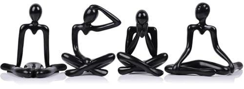XMGZQ Black Thinker Figurines,Abstract Bookshelf Figures,Knick Knacks Home Decor,Plastic Thinker Statue Kit,Black Statues for Home Decor,Abstract Art Decorations Accessories,Desk Decor for Women