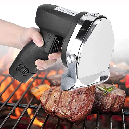 MLUENF para Uso doméstico o Comercial, cortadora de Barbacoa eléctrica, máquina inalámbrica de Espesor Ajustable, Cuchillo de Barbacoa Comercial Profesional de 60 kg/h para Cordero, Cerdo y
