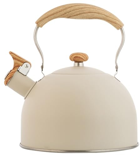 Peosaard Thé à thé sifflant pour cuisinière, sifflet à thé Bouilloire 2.1qt Induction bouilloires