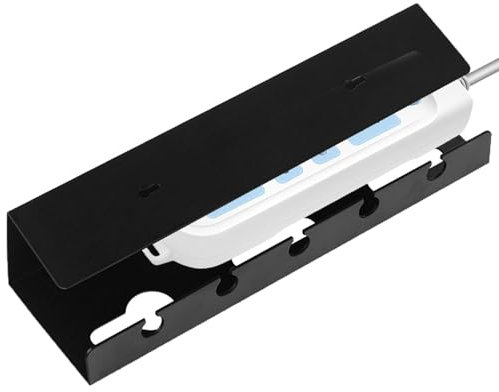 Zubehors Escritorio ocultador de Cables, Organizador de Cables para Escritorio,Portacables sin Taladro | Ningún daño a la Bandeja de Cables autoadhesiva del Escritorio con diseño Perforado para la