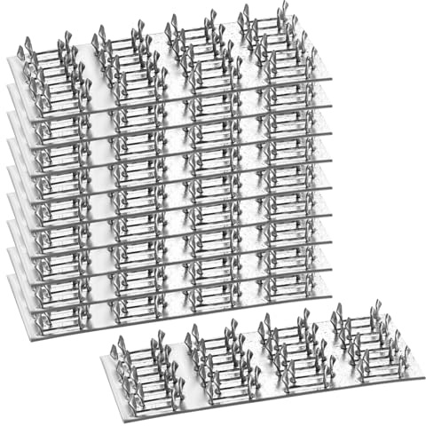 Lot de 10 Plaque de Réparation Plates à Griffes 100x50mm Platine à Clouer Clouées avec des Pointes de 8 mm de hauteur d'une épaisseur de 1 mm pour fermes de toiture, connecteurs en bois et bois