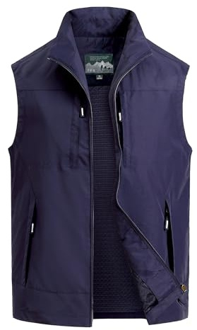 MeiLayM Gilet da Uomo Casual All'aperto - Multi-Tasca Senza Maniche per Sport, Pesca, Caccia, Fotografi con Asciugatura Rapida