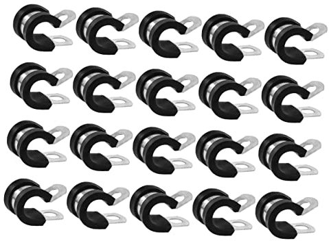 UKCOCO 20stücke Teiliges Edelstahlkabelschellen Mit Gummipuffer Flexible Für Rohr Kabelbefestigung Langlebige Wartungsschellen Für Innen Außenbereich
