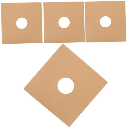 Angoily 4pezzi Custodie Protettive per Dischi in Vinile Custodie in Cartone per Dischi in Vinile Sacchetti con Design a Angolo Retto e Borsa Ventilata