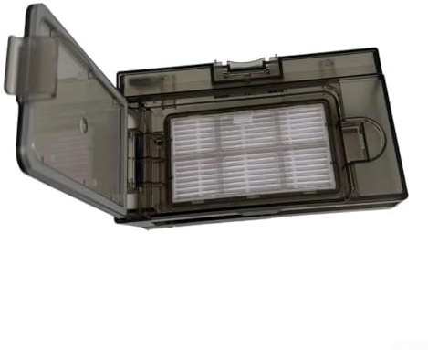 Cubo de basura al vacío con filtro HEPA compatible con AICLE 200 Lydsto W2 W2pro W3 W3pro Ultenic MC1 DynaKing R30 Cybovac S60 ABS caja de polvo (filtro para HEPA)