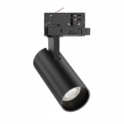 Braytron LED-Schienenstrahler 15 Watt 3-Phasen 4-Draht Tracklight, dreh- und schwenkbar 3CCT (3000 K / 4000 K / 6000 K) 1680 lm – Aluminium Deckenleuchte für Innenbeleuchtung Schienensystem Schwarz
