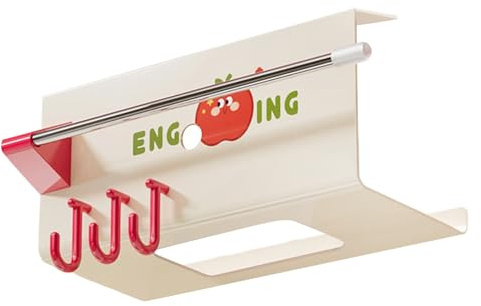 Soporte Decorativo para de pañuelos | Almacenamiento montado en la Pared para Cajas de pañuelos con Ganchos, Papel higiénico Que Ahorra Espacio, para baño, Cocina, Gimnasio, Dormitorio
