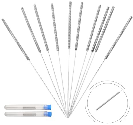 MeevrgR Lot de 10 aiguilles de nettoyage en acier inoxydable pour imprimante 3D 0,4 mm de diamètre