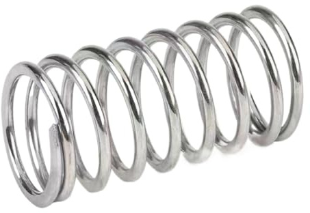 5 Stück Druckfedern aus Edelstahl 304, Drahtdurchmesser 1mm, Außendurchmesser 18mm, Länge 60mm, Silber, 1x18x60mm