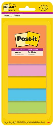Post-it 712783 76 x 76 mm Rio De Janeiro Collection Obs - blå/orange/rosa/gul