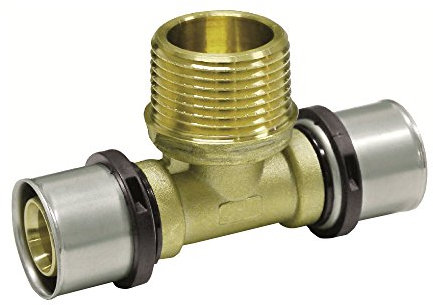 Pressfitting T-Stück mit AG 32 x 3-1 1/4 - 32 x 3 Boni-Shop® T-Stück mit Außengewinde