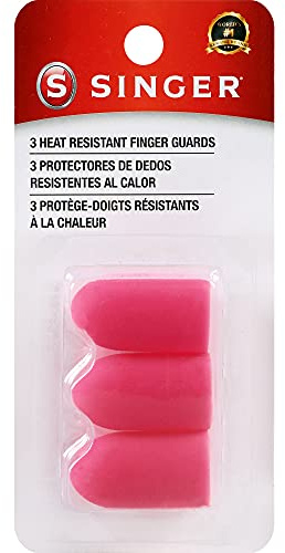 SINGER 00195 Heat Resistant Protective Finger Guards, 3-Count, Pink