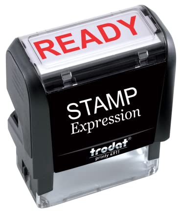 StampExpression - Ready Office Self Inking Rubber Stamp - Red Ink (A-5366)