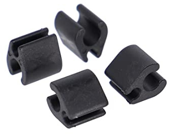 XLC BR-X118 Kabelclip für Di2 Ø 2,5 mm Kabel, Ø 5 mm Außenhülle, schwarz (4er Pack)